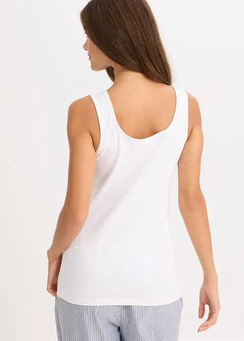 Hemd met biologisch katoen en kant (set van 2), bonprix