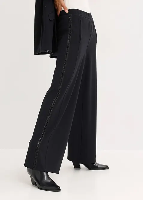 Instapbroek van Punto di Roma met glittersteentjes, bonprix