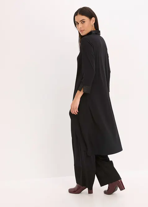 Jersey blouse met satijnen versieringen, bonprix