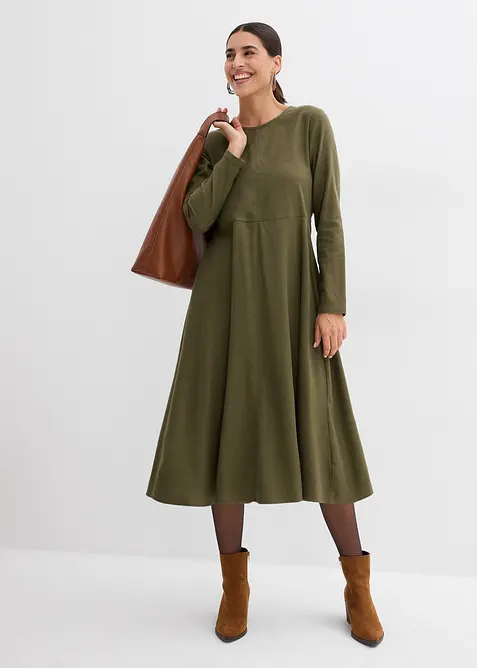 Licht flanellen jurk van katoen, bonprix