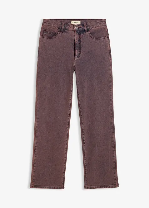 Twill broek met acid wash, bonprix