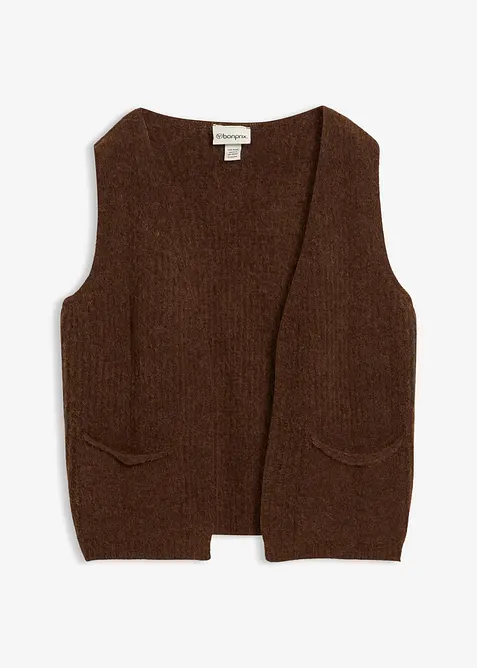 Grof gebreid vest met alpacawol, bonprix