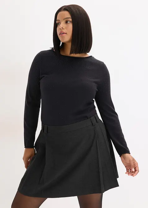 Fijngebreide trui in een soepele viscosemix, bonprix