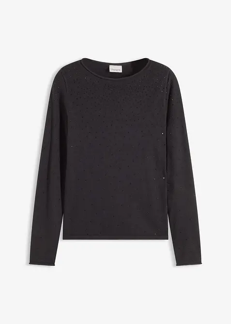 Fijngebreide trui in een soepele viscosemix, bonprix