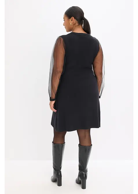 Gebreide jurk van een soepele viscosemix, bonprix