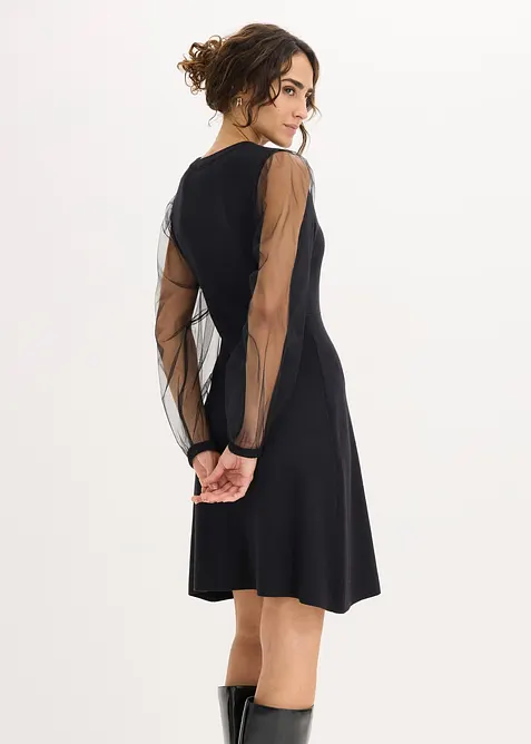 Gebreide jurk van een soepele viscosemix, bonprix