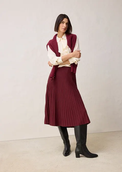 Gebreide rok met merino wol, bonprix