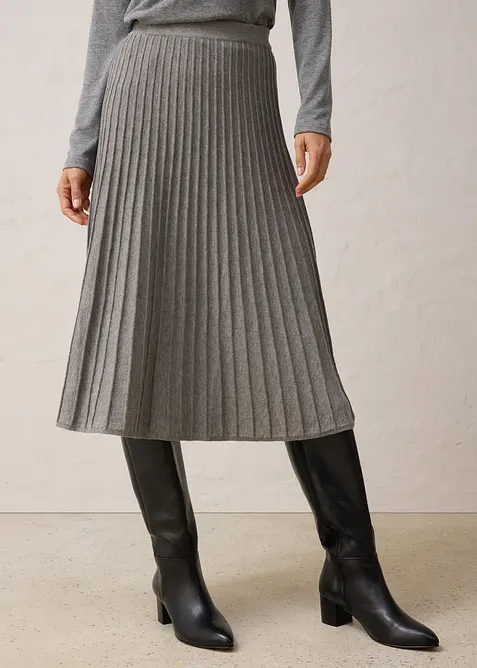Gebreide rok met merino wol, bonprix