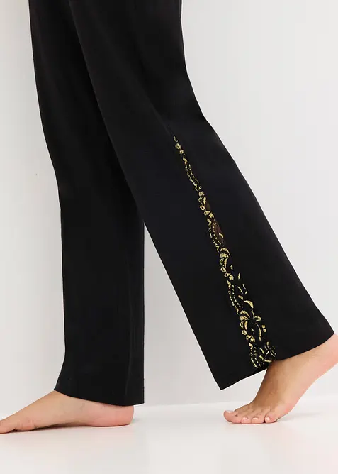 Pyjama met delicate glitterkant, bonprix