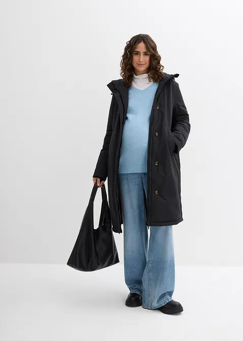 Lange zwangerschapsjas 3-in-1 met draaguakje, bonprix