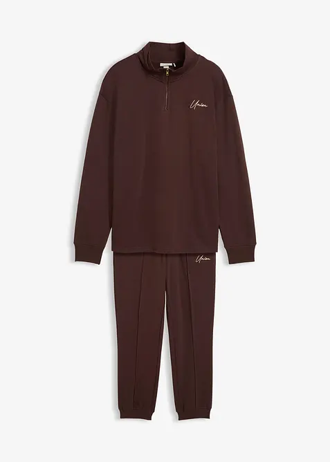 Joggingpak van katoen (2-dlg. set), loose fit, bonprix