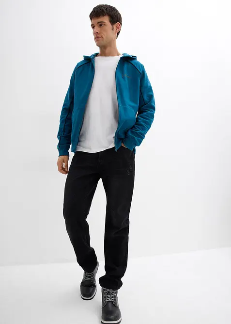 Sweatvest van katoen met contrasterende details, bonprix