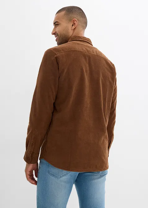 Thermo corduroy overhemd met stretch en warme fleece voering, bonprix