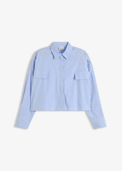 Oversized blouse van katoenmix, bonprix