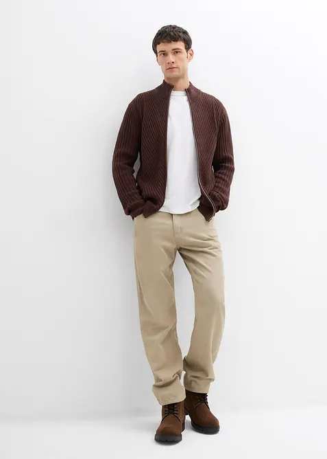 Geribde vest van een katoenmix, bonprix