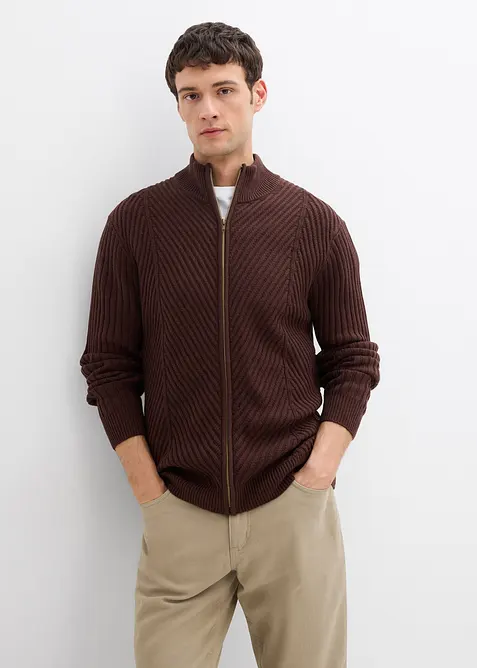 Geribde vest van een katoenmix, bonprix