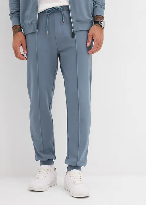 Elegante sweatpants met plooitjes van zachte katoenmix, bonprix