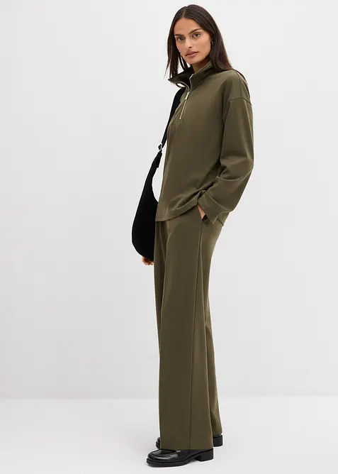 Schipperstrui van een viscosemix, bonprix