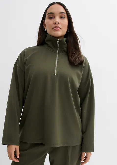 Schipperstrui van een viscosemix, bonprix