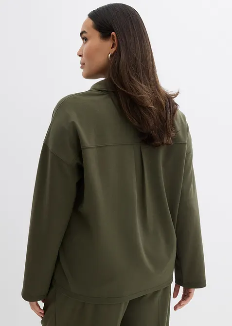 Schipperstrui van een viscosemix, bonprix