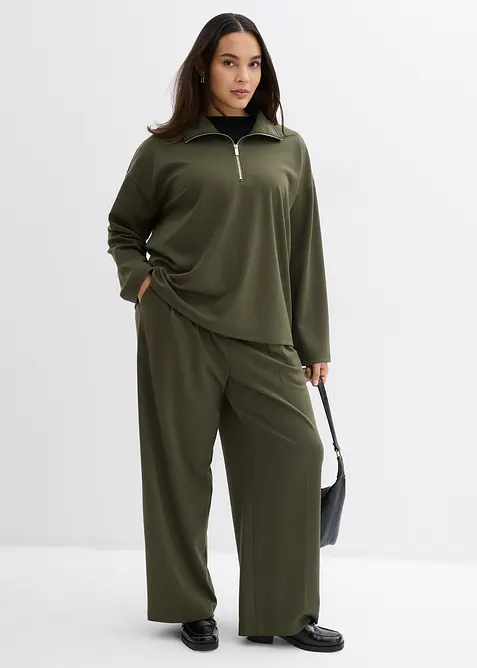 Schipperstrui van een viscosemix, bonprix