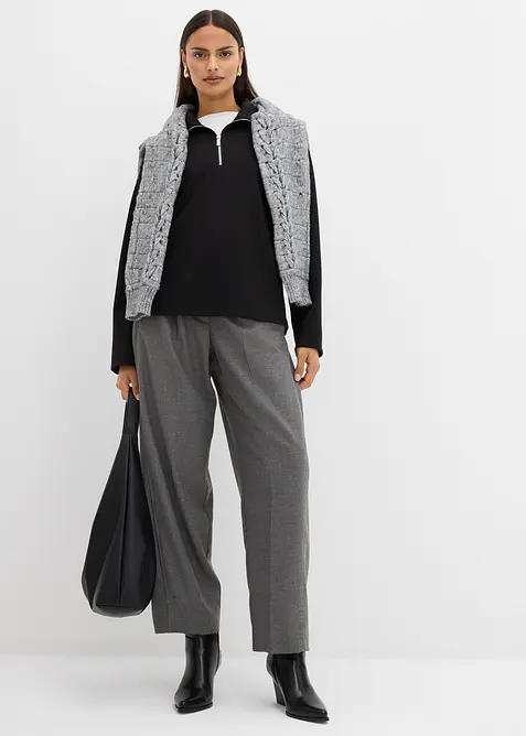 Schipperstrui van een viscosemix, bonprix