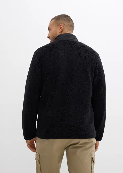 Teddy fleece jas met praktische zakken en sportieve details, bonprix