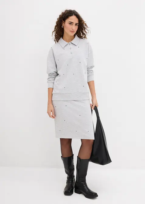 Sweatshirt met studs, bonprix
