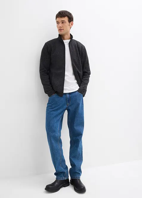 Fleece vest met zakken met ritssluiting, bonprix