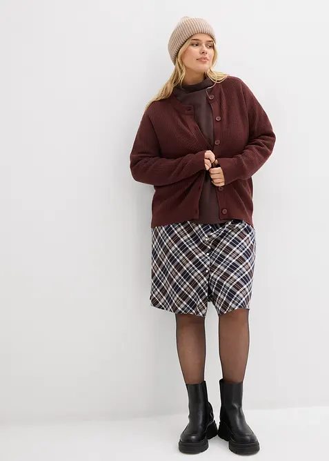 Fijn gebreid vest met ronde hals, bonprix