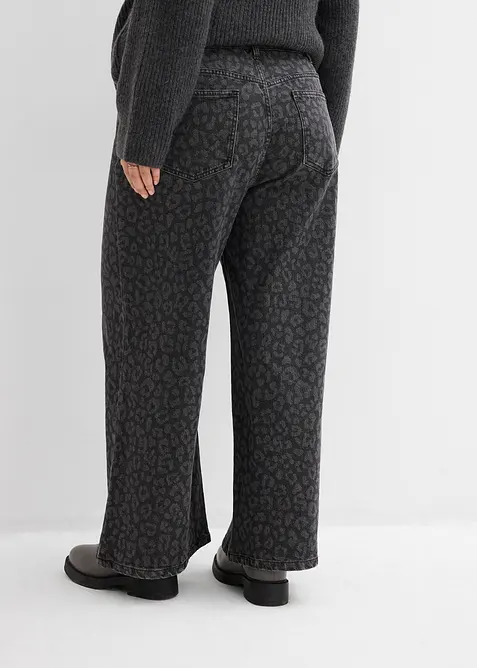 Wide leg jeans, mid waist, bonprix