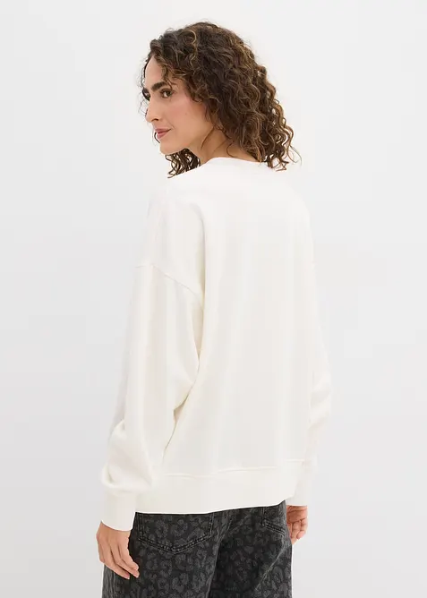 Oversized sweater van katoenmix, bonprix