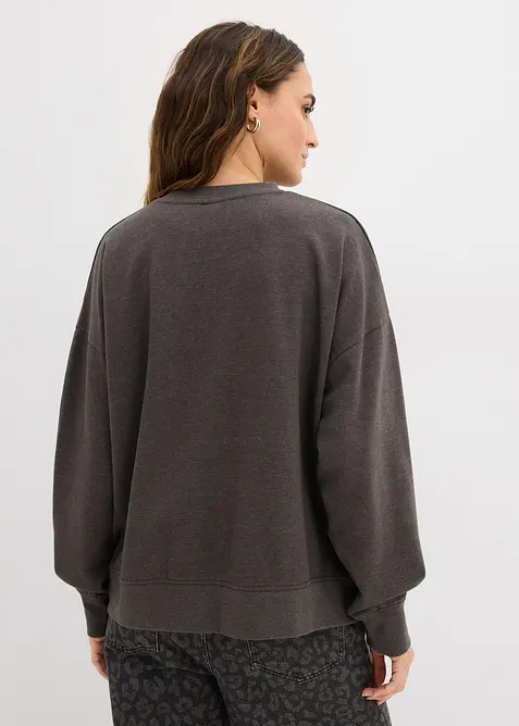 Oversized sweater van katoenmix, bonprix