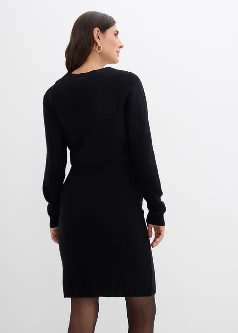 Set bestaande uit trui en rok voor tijdens de zwangerschap en daarna, van biologisch katoen (2-dlg. set), bonprix