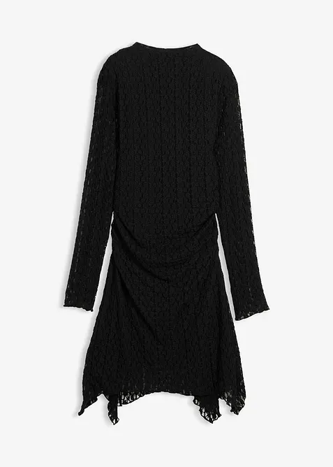 Kanten jurk met puntige onderrand, bonprix