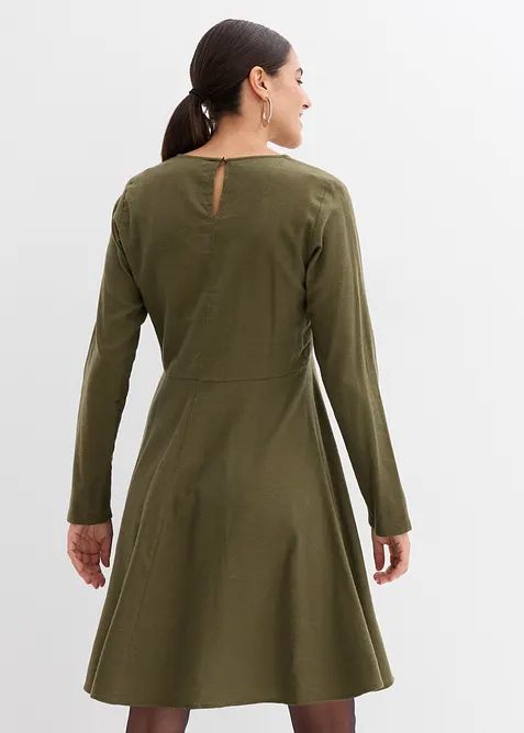 Flanellen jurk van puur katoen, bonprix