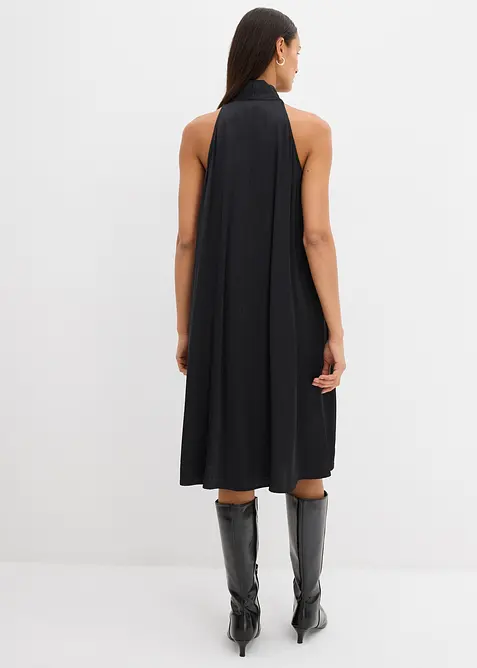 Satijnen mini jurk van een viscosemix, bonprix