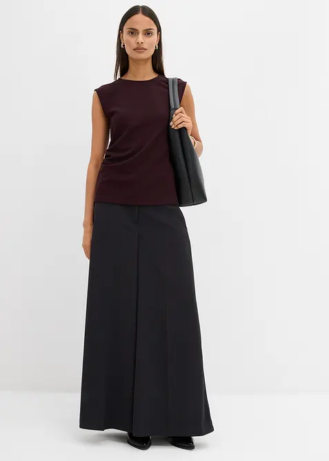 Top van crêpe met decoratieve gesp, bonprix