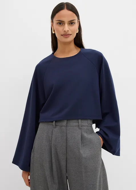 Cape shirt met lange mouwen, bonprix