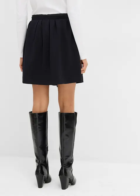 Bandplooirok in een licht glanzende viscosemix, bonprix