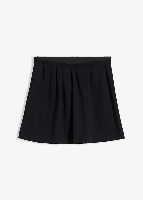 Bandplooirok in een licht glanzende viscosemix, bonprix