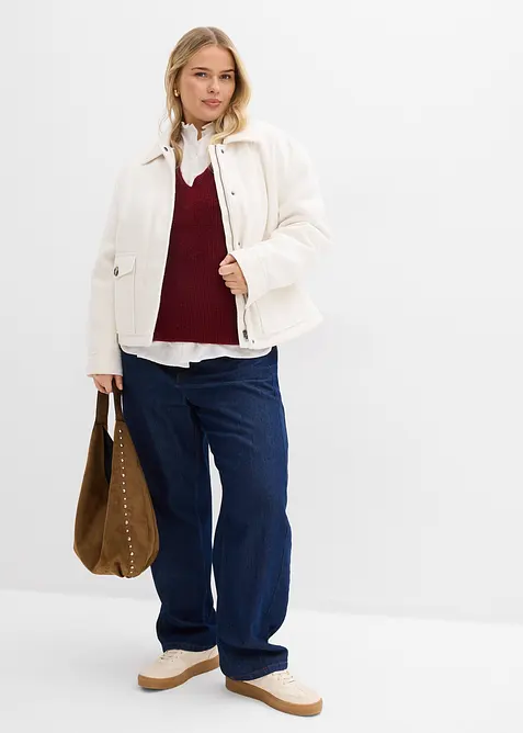 Trui met V-hals, bonprix