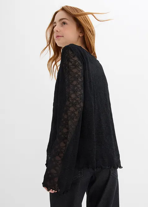 Longsleeve van kant, bonprix