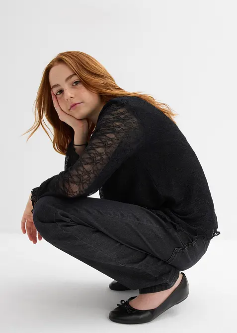 Longsleeve van kant, bonprix