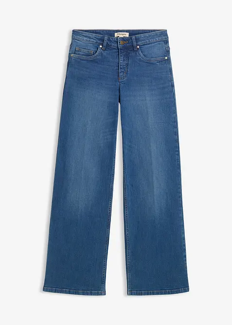 Straight jeans van biologisch katoen, mid waist, bonprix