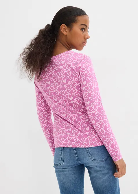 Longsleeve van biologisch katoen (set van 3), bonprix