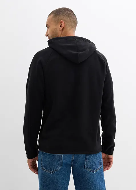 Zachte fleece trui met capuchon, bonprix