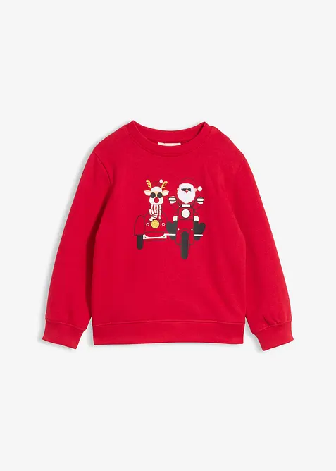 Sweater met kerstmotief van puur biologisch katoen, bonprix