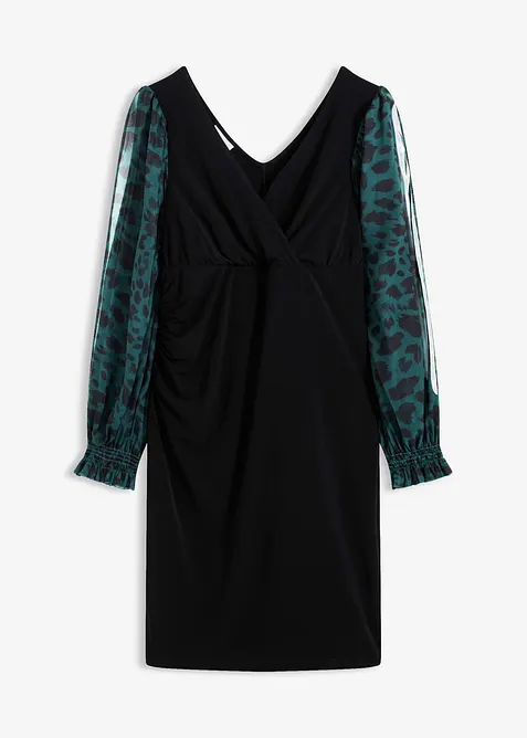 Aansluitende mini-jurk met cut-outs aan de mouwen, bonprix