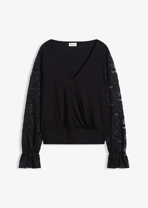 Longsleeve met kant, bonprix